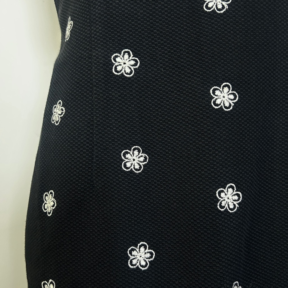 Vintage Laundry by Shelli Segal Black and White Daisy Halter Dress Size 8 - Picture 4 of 12
